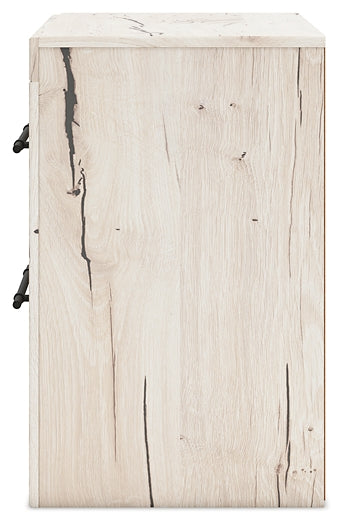 Lawroy Twin Panel Bed with Mirrored Dresser, Chest and Nightstand