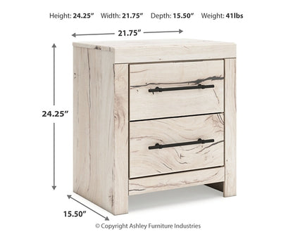 Lawroy King Panel Storage Bed with Mirrored Dresser, Chest and Nightstand