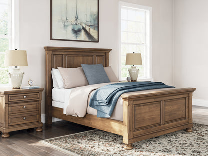 Feddinger Queen Panel Bed with Mirrored Dresser, Chest and Nightstand