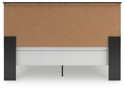 Maribel King Panel Bed with Mirrored Dresser and Nightstand