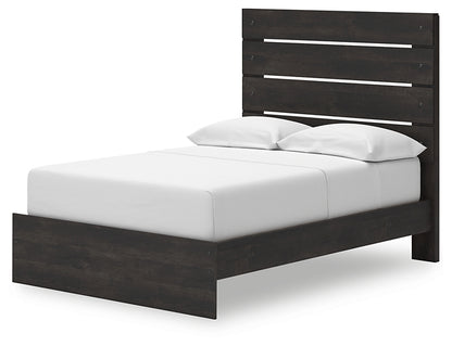 Hollivern Full Panel Bed with Storage with Mirrored Dresser, Chest and Nightstand