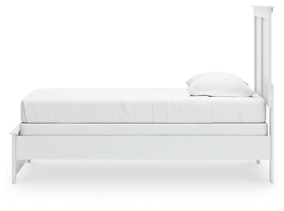 Bostwick Shoals Twin Panel Bed with Mirrored Dresser and Nightstand