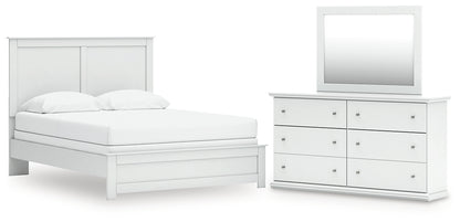 Bostwick Shoals Queen Panel Bed with Mirrored Dresser