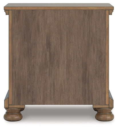 Feddinger King Panel Bed with Mirrored Dresser, Chest and Nightstand