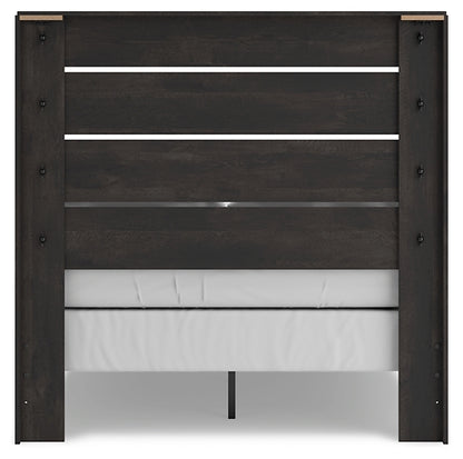Hollivern Full Panel Bed with Mirrored Dresser