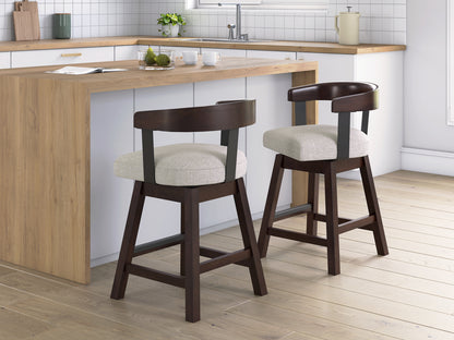 Ashley Express - Haddigan UPH Swivel Barstool (2/CN)