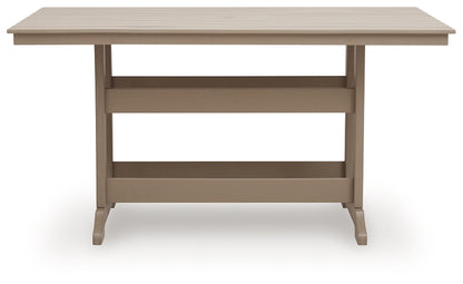 Seacliff Beach RECT COUNTER TABLE W/UMB OPT