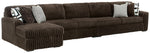 Midnight-Madness 3-Piece Sectional with Chaise Chocolate