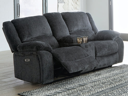 Draycoll DBL REC PWR Loveseat w/Console