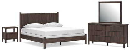 Pamytta King Panel Bed, Dresser, Mirror and Nightstand