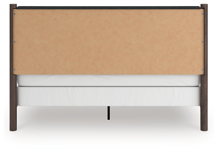 Pamytta King Upholstered Panel Bed, Dresser, Mirror and Nightstand