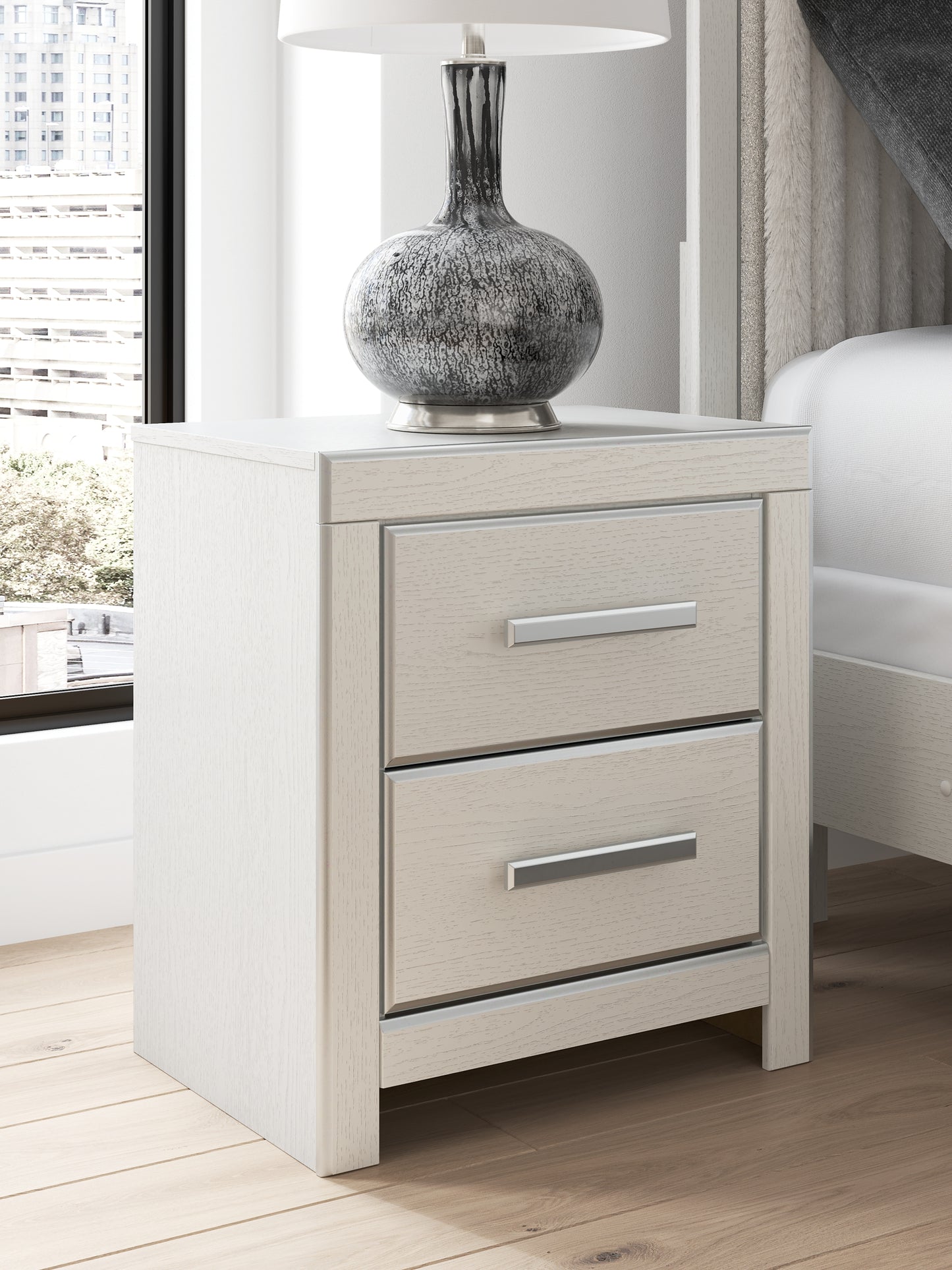 Zuraleus King Upholstered Panel Bed, Dresser, Mirror and Nightstand