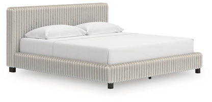 Zuraleus King Upholstered Bed, Dresser, Mirror and Nightstand