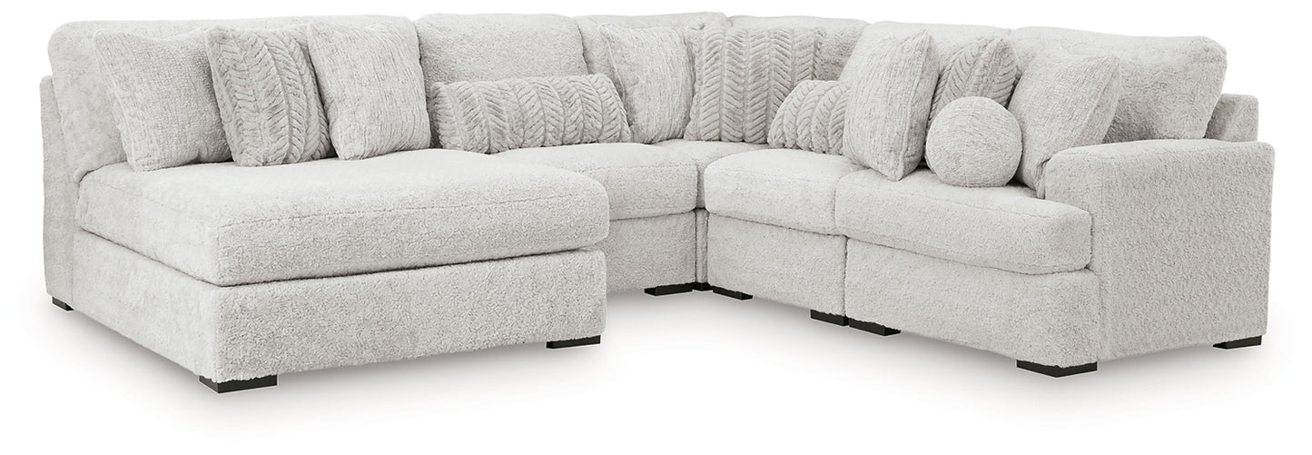 Cuddle Plush 5-Piece Sectional with Chaise
