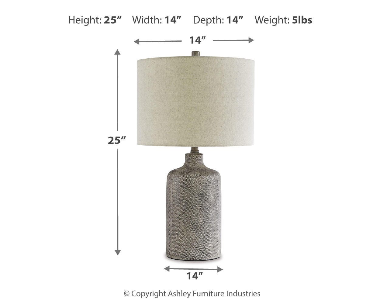 Ashley Express - Linus Ceramic Table Lamp (1/CN)