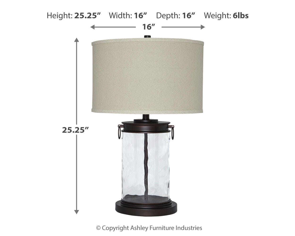 Ashley Express - Tailynn Glass Table Lamp (1/CN)