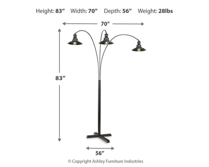 Ashley Express - Sheriel Metal Arc Lamp (1/CN)