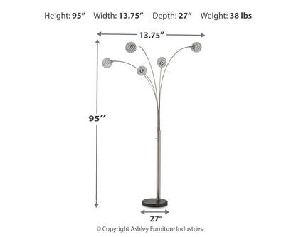 Ashley Express - Winter Metal Arc Lamp (1/CN)