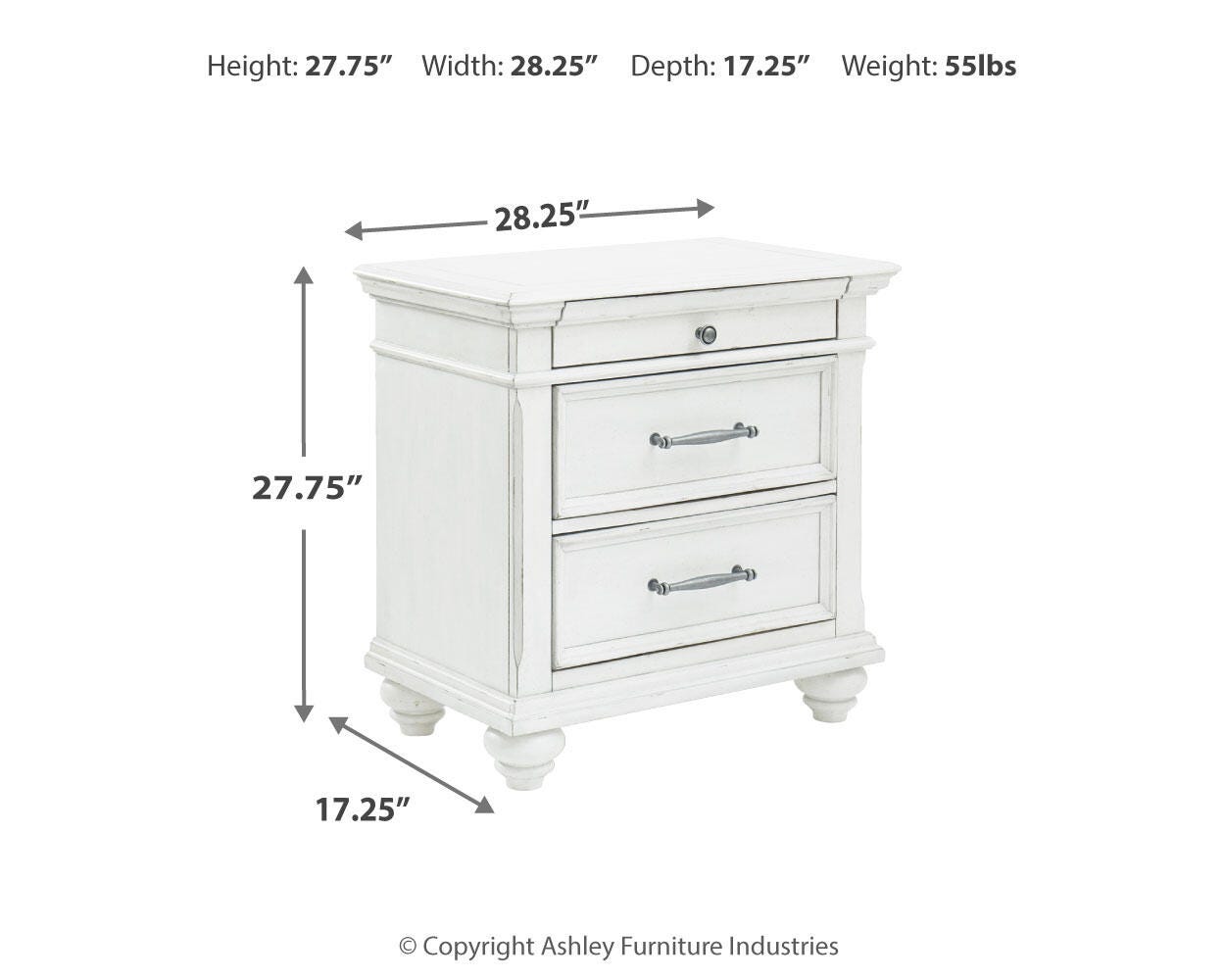 Ashley Express - Kanwyn Three Drawer Night Stand