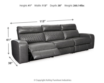 Samperstone 3-Piece Power Reclining Sectional Sofa