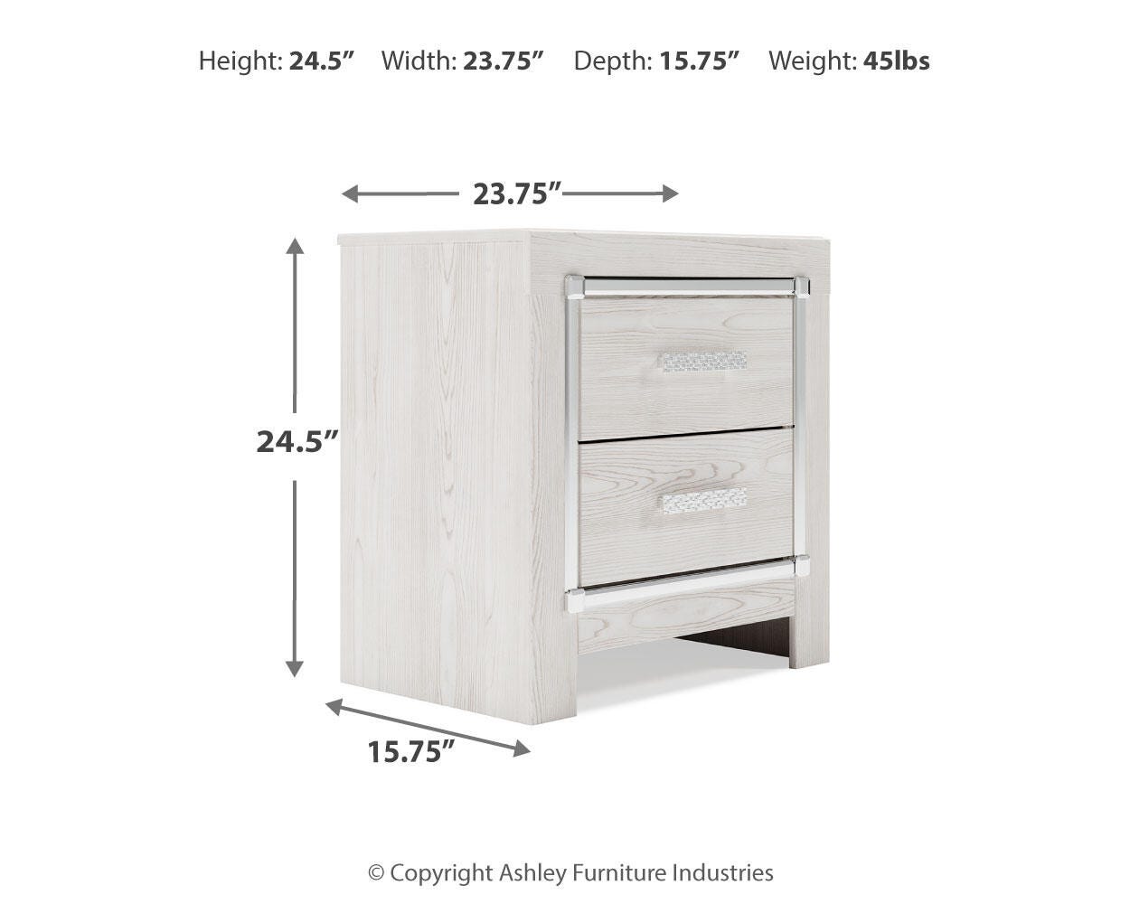 Ashley Express - Altyra Two Drawer Night Stand