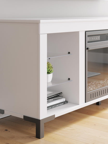 Brollevi TV Stand with Fireplace
