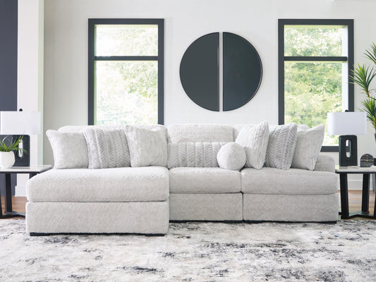 Cuddle Plush 3-Piece Sectional with Chaise
