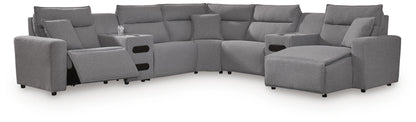 Modmax II 7-Piece Power Reclining Sectional with Chaise and Audio Consoles