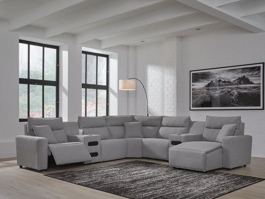 Modmax II 7-Piece Power Reclining Sectional with Chaise and Audio Consoles