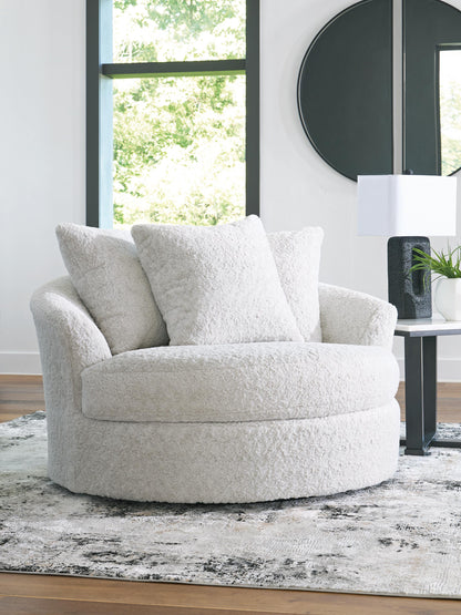 Cuddle Plush Oversized Swivel Accent Chair