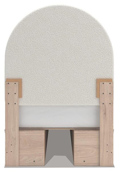 Arloster Twin Upholstered Panel Bed with Storage