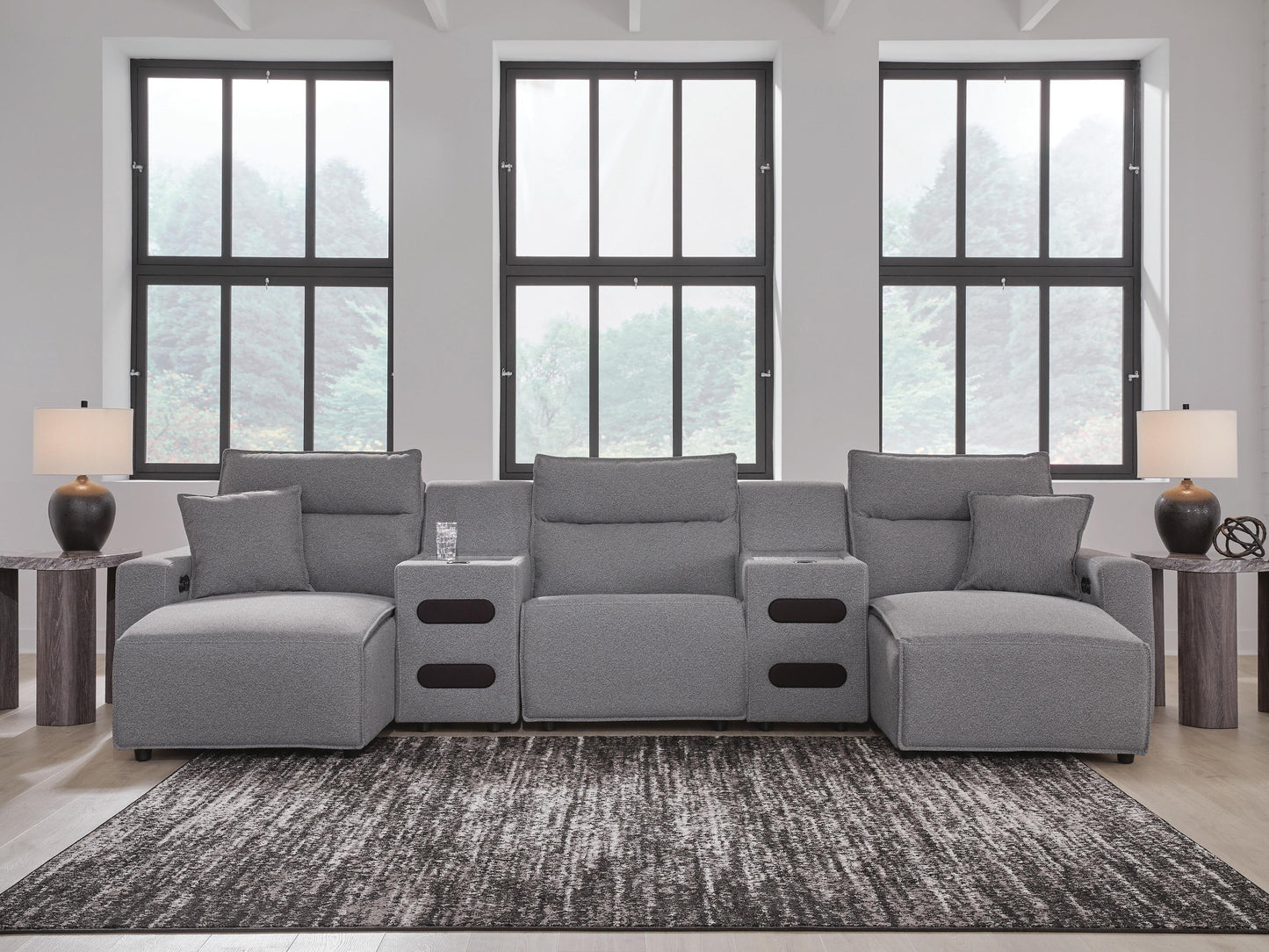 Modmax II 5-Piece Power Reclining Sectional with Chaise and Audio Consoles