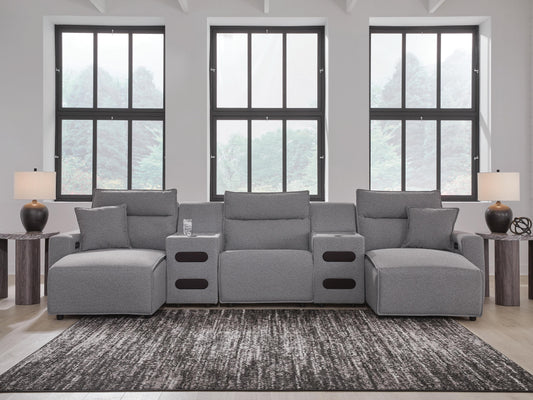 Modmax II 5-Piece Power Reclining Sectional with Chaise and Audio Consoles