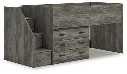 Frandern Twin Loft Bed with Drawer Storage