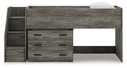 Frandern Twin Loft Bed with Drawer Storage