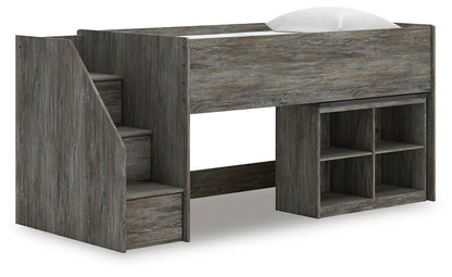 Frandern Twin Loft  Bed with Bookcase Storage