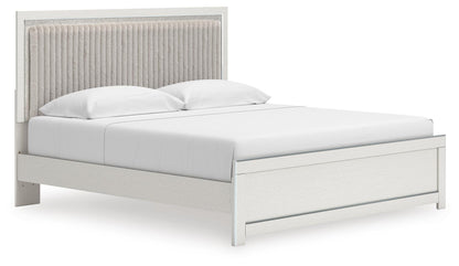 Zuraleus King Upholstered Panel Platform Bed