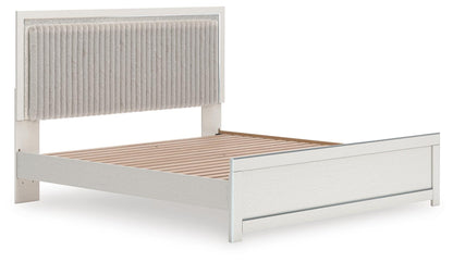 Zuraleus King Upholstered Panel Platform Bed