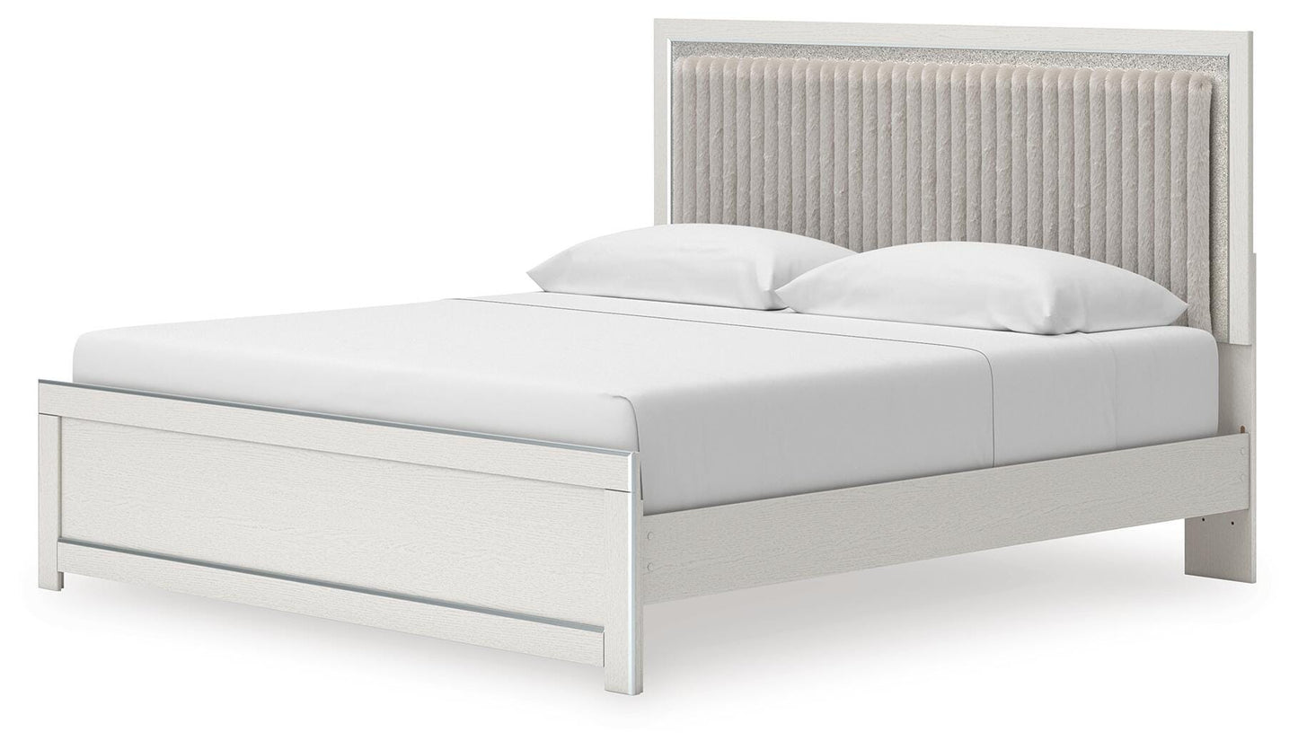 Zuraleus King Upholstered Panel Platform Bed