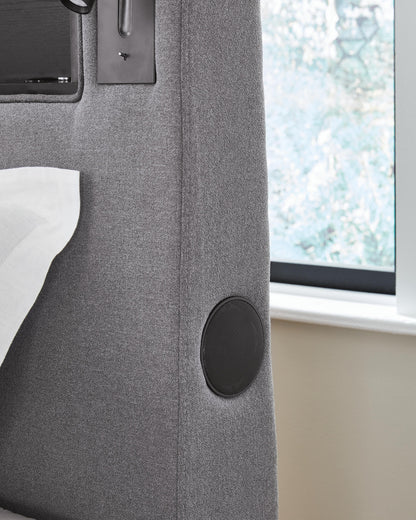 Ashley Express - Verishaw Twin Upholstered Bed with Wireless Audio