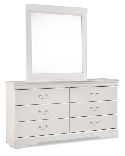 Anarasia Queen Sleigh Headboard, Dresser, Mirror, Chest and Nightstand