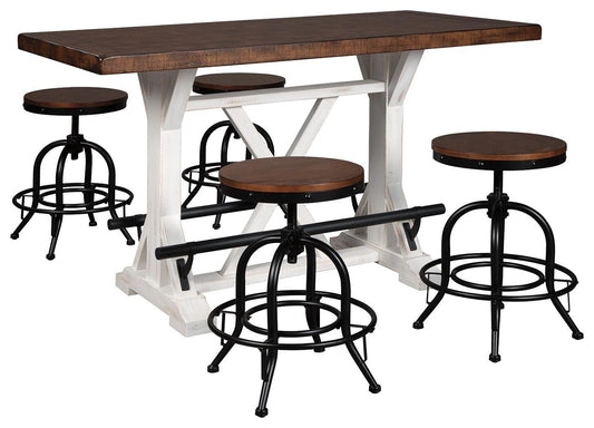 Ashley Express - Valebeck Counter Height Dining Table and 4 Barstools