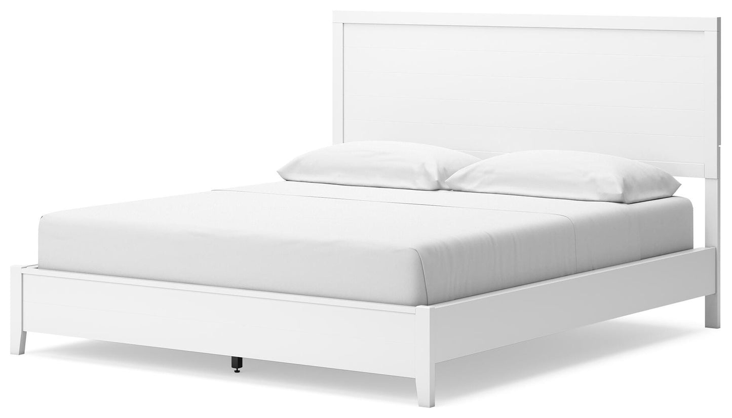 Binterglen California King Panel Bed, Dresser, Mirror, Chest and Nightstand