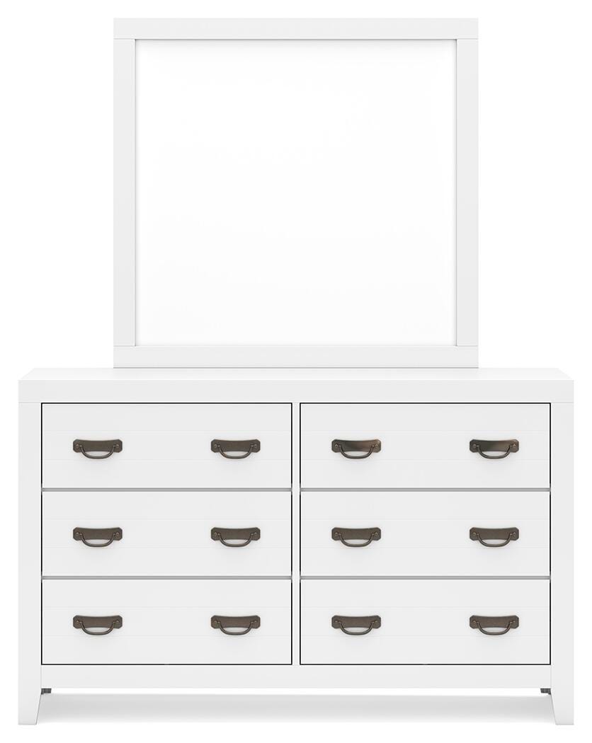 Binterglen Twin Panel Bed with Mirrored Dresser and Nightstand