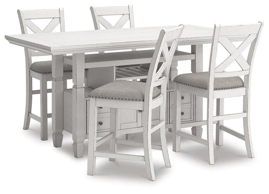 Robbinsdale Counter Height Dining Table and 4 Barstools
