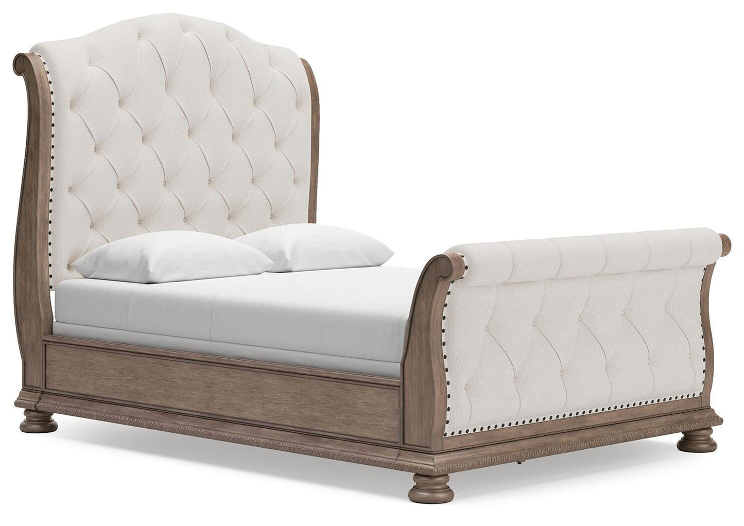 Ardenfield Queen Upholstered Sleigh Bed, Dresser, Mirror, Chest and Nightstand
