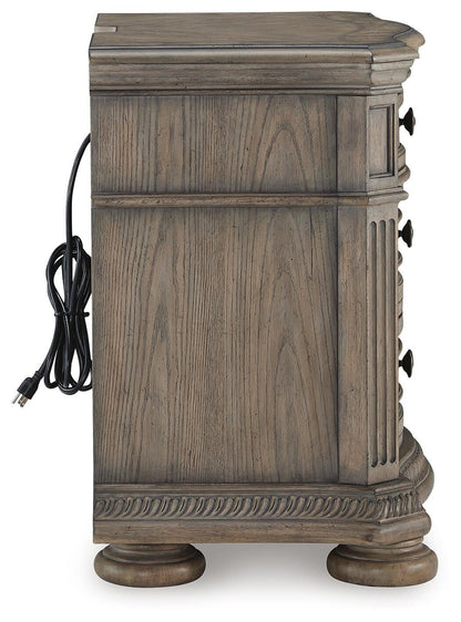 Ardenfield Queen Upholstered Sleigh Bed, Dresser, Mirror, Chest and Nightstand