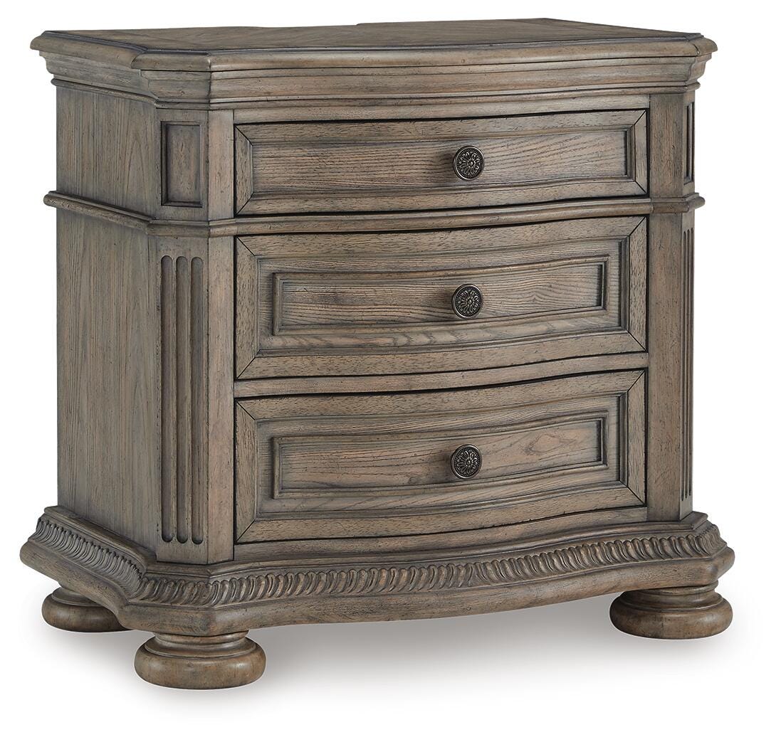 Ardenfield King Upholstered Sleigh Bed, Dresser, Mirror, Chest and Nightstand