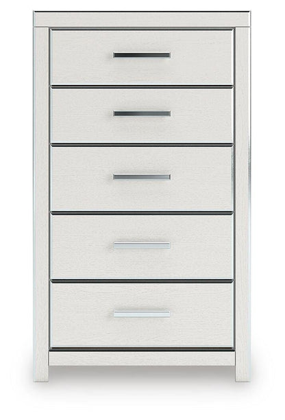 Zuraleus Queen Upholstered Panel Platform Bed, Dresser, Mirror, Chest and Nightstand