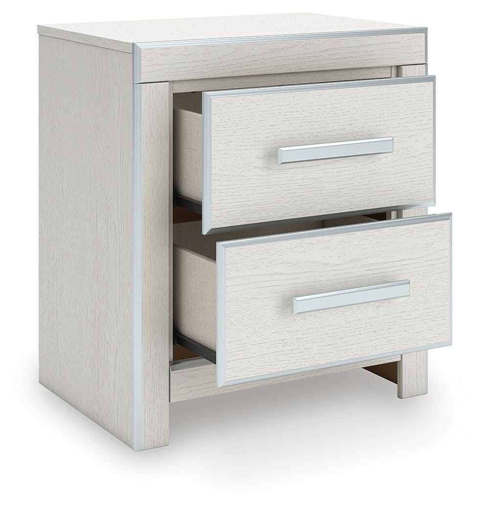 Zuraleus Queen Upholstered Panel Platform Bed, Dresser, Mirror, Chest and Nightstand